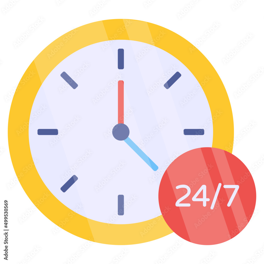 An icon design of 24hr service An icon design of 24hr service