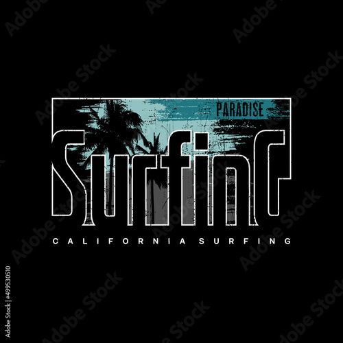 surfng typography design for print t shirt and more
