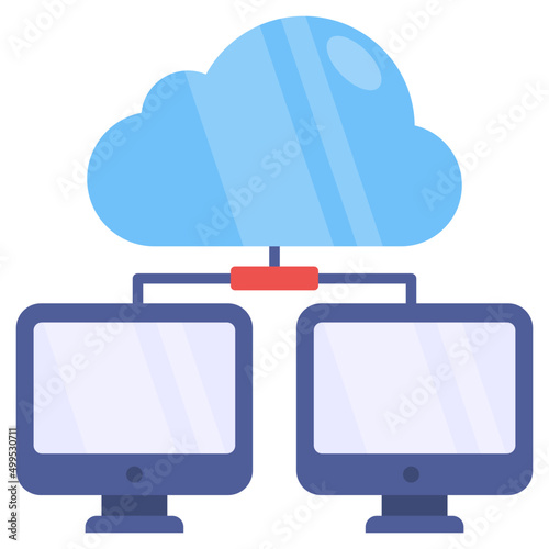 Modern design icon of cloud devices