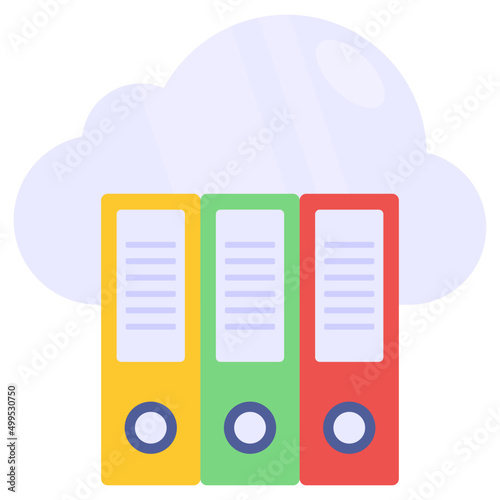 Vector design of cloud folders