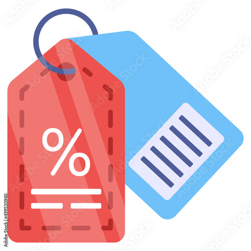 Unique design icon of sale tags