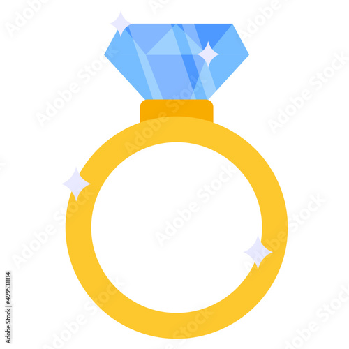 Perfect design icon of diamond ring