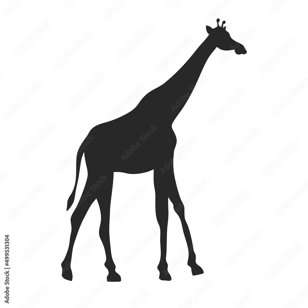 african giraffe silhouette