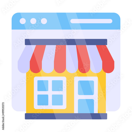 Premium download icon of web shop