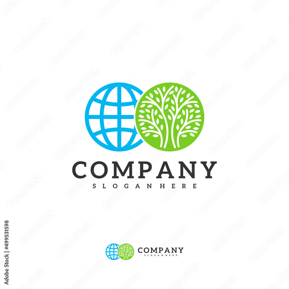 World Tree logo vector template, Creative Tree logo design concepts World Tree logo vector template, Creative Tree logo design concepts