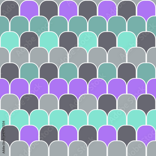 Seamless pastel geometric pattern with cwith colorful shapes, vector eps 10