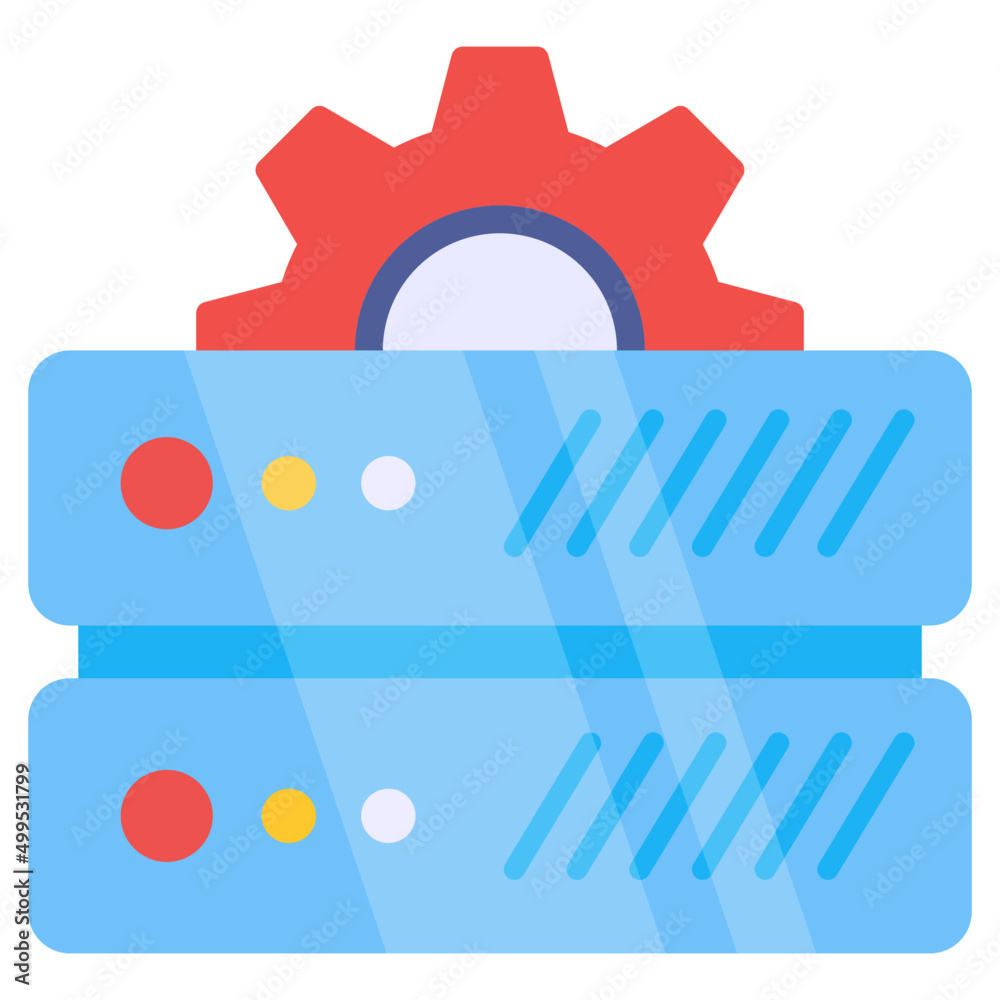 Creative design icon of server management Creative design icon of server management