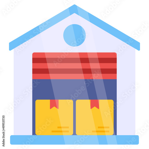 Modern design icon of warehouse