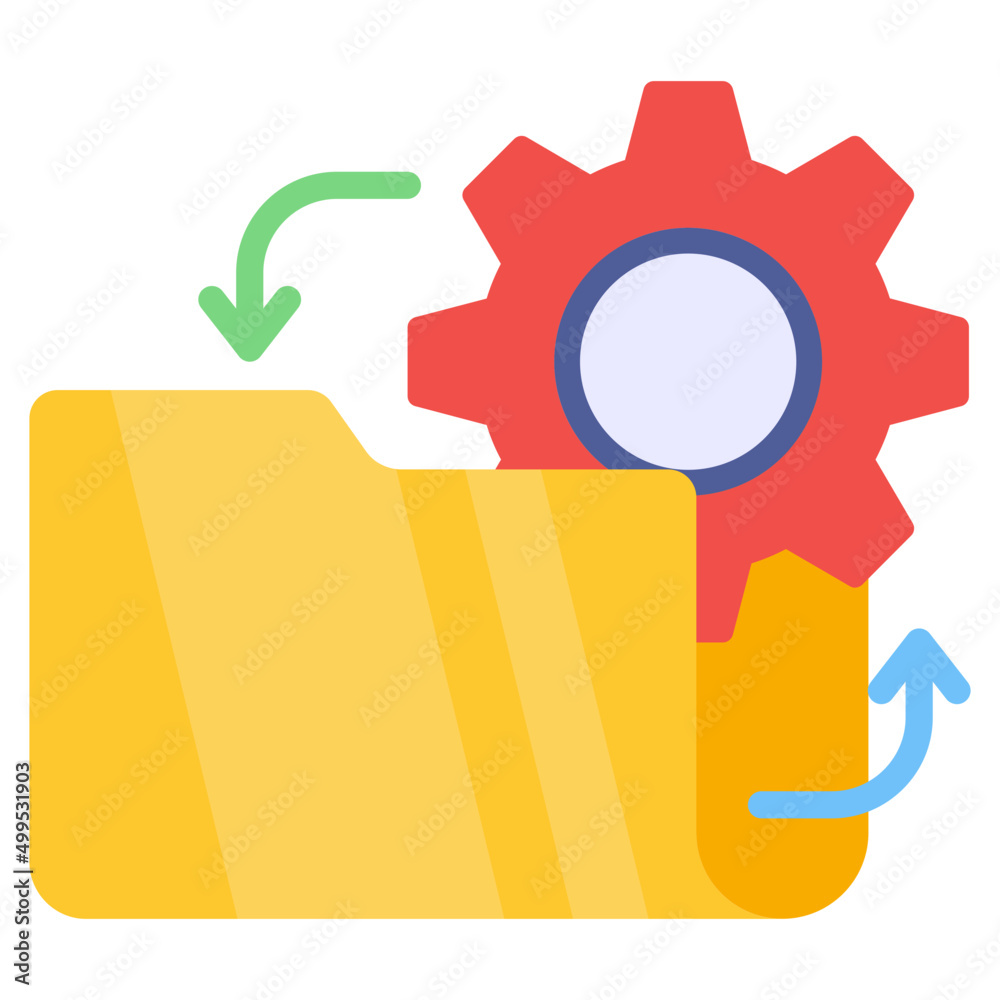 A colored design icon of folder management A colored design icon of folder management