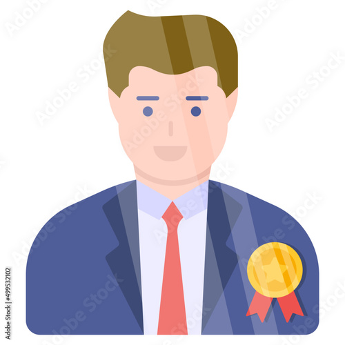 Modern design icon of businessman
