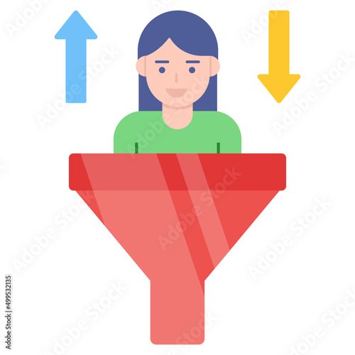 Trendy vector design of employee filtration