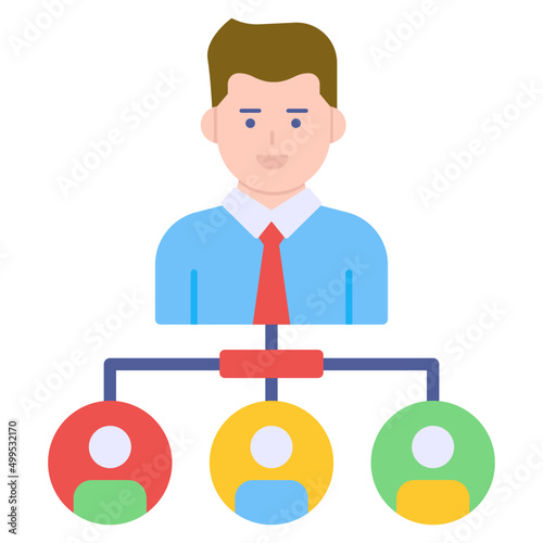 A premium download icon of team leader