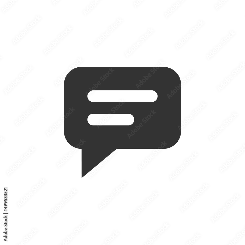 Chat speech bubble and dialog balloon filled style vector icon Chat speech bubble and dialog balloon filled style vector icon