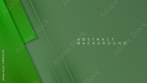 Abstract green overlap background, overlap green layer on green dark space background for text and message. vector illustration