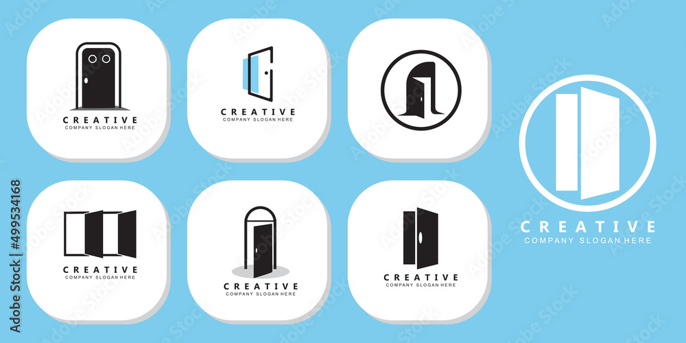 open door logo design simple vector illustration open door logo design simple vector illustration