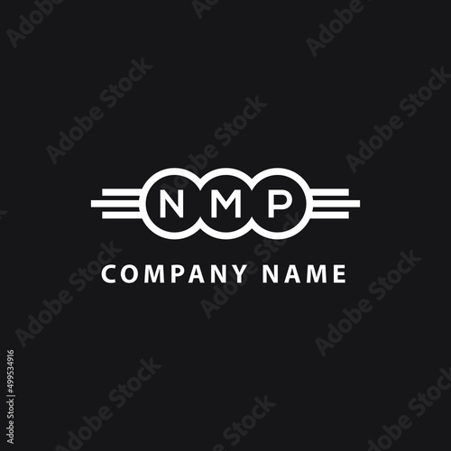 NMP  letter logo design on black background. NMP  creative initials letter logo concept. NMP  letter  design.
 photo