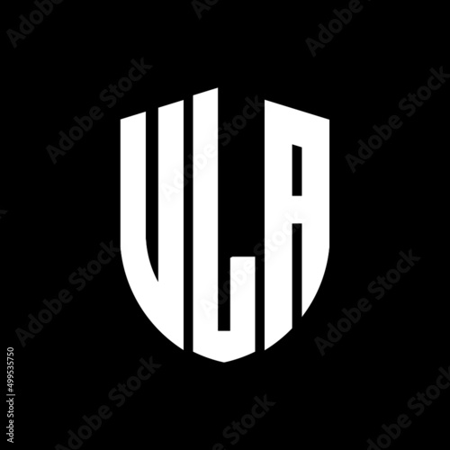ULA letter logo design. ULA modern letter logo with black background. ULA creative  letter logo. simple and modern letter logo. vector logo modern alphabet font overlap style. Initial letters ULA  photo