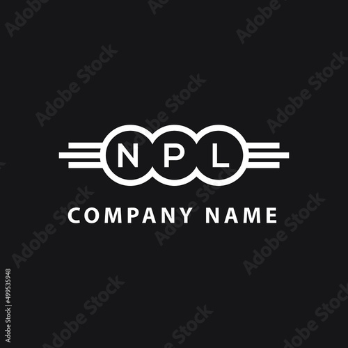 NPL letter logo design on black background. NPL creative initials letter logo concept. NPL letter design. 