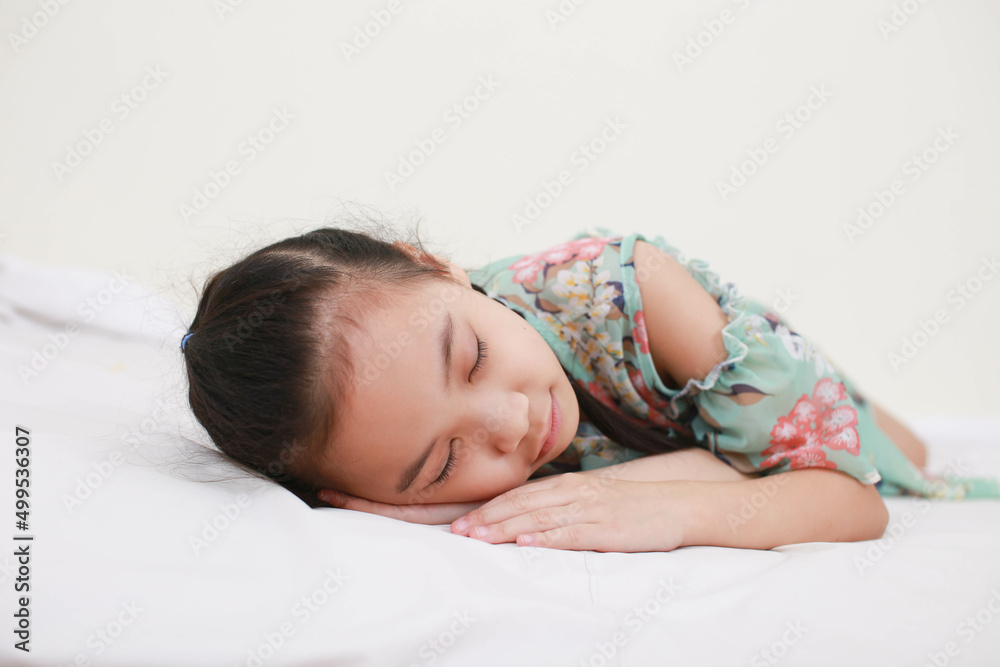 Little Asian on white background Little Asian on white background