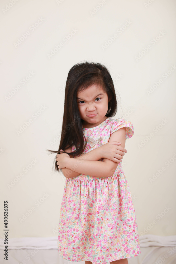 Happy little girl, isolated on white background Happy little girl, isolated on white background