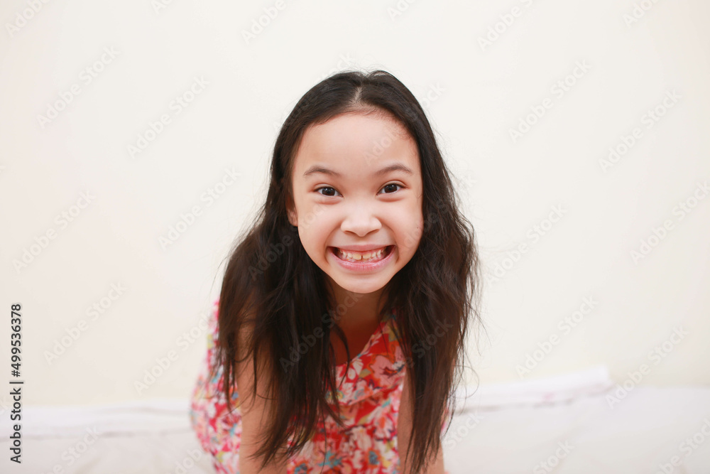 Happy little girl, isolated on white background Happy little girl, isolated on white background