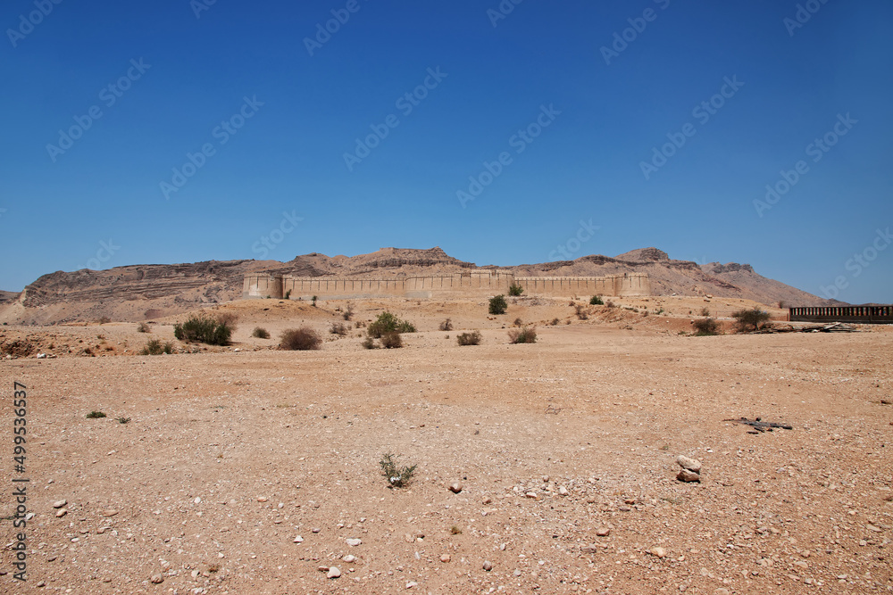 Ranikot Fort, Great Wall of Sindh, vinatge ruins in Pakistan StockFoto
