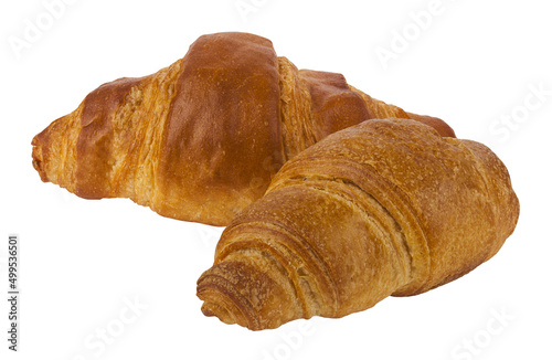 Croissants isolated on white background.