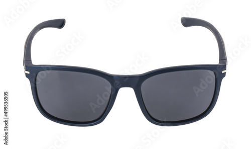 Black glasses isolated on white background.
