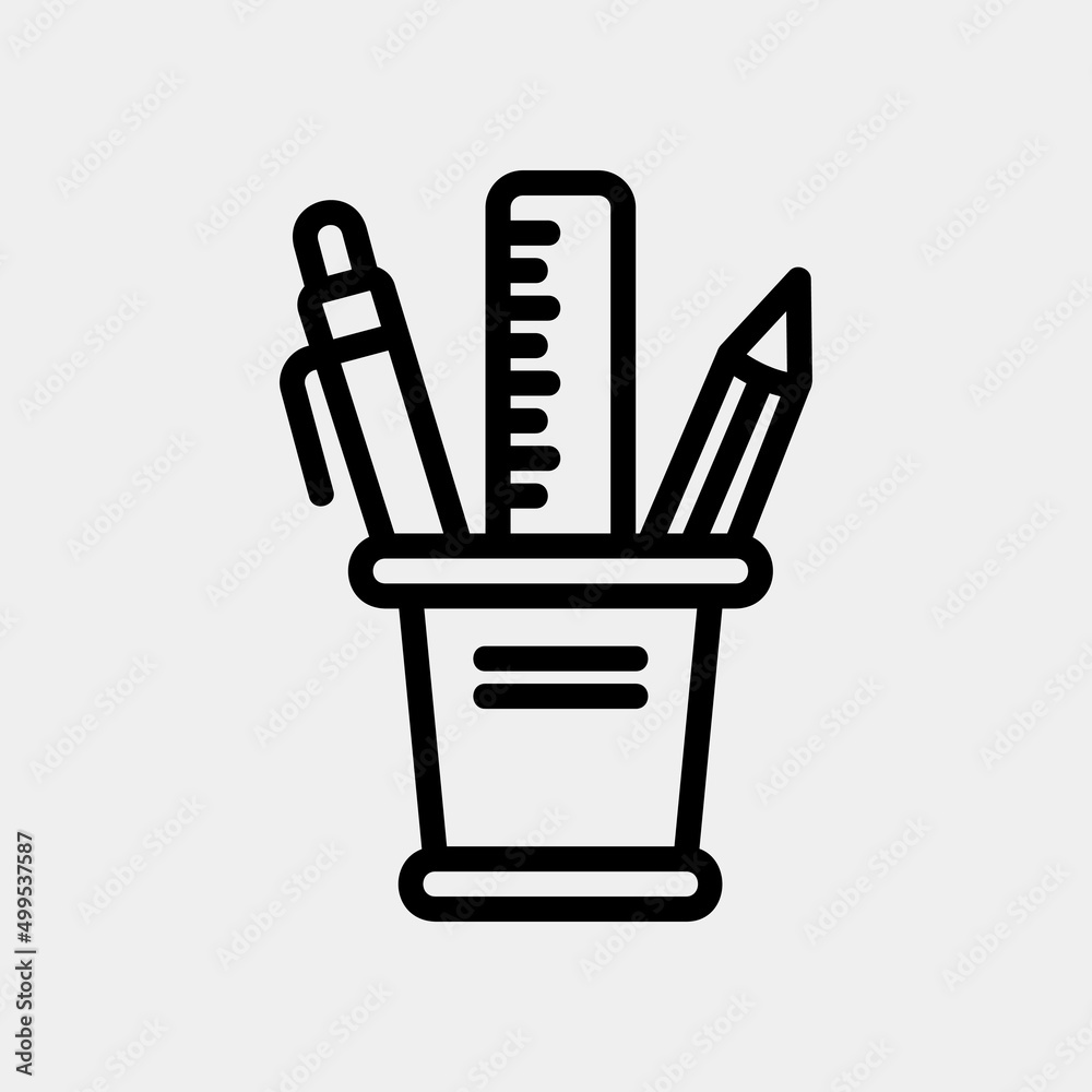 Stationery icon in line style, use for website mobile app presentation Stationery icon in line style, use for website mobile app presentation
