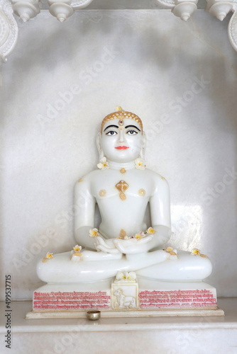 God Statue in Indian Temple. Jain Temple