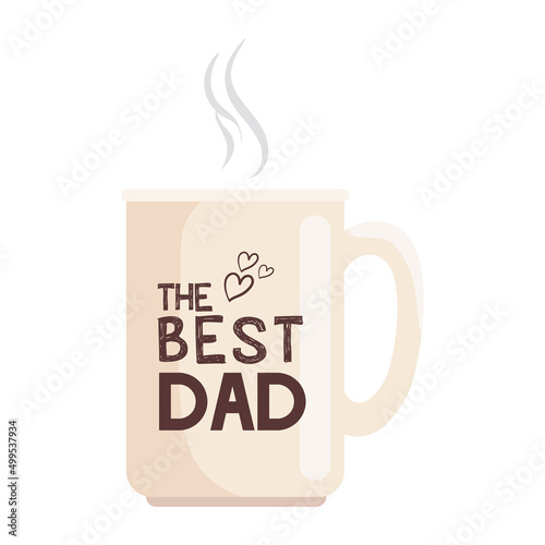 best dad lettering in cup