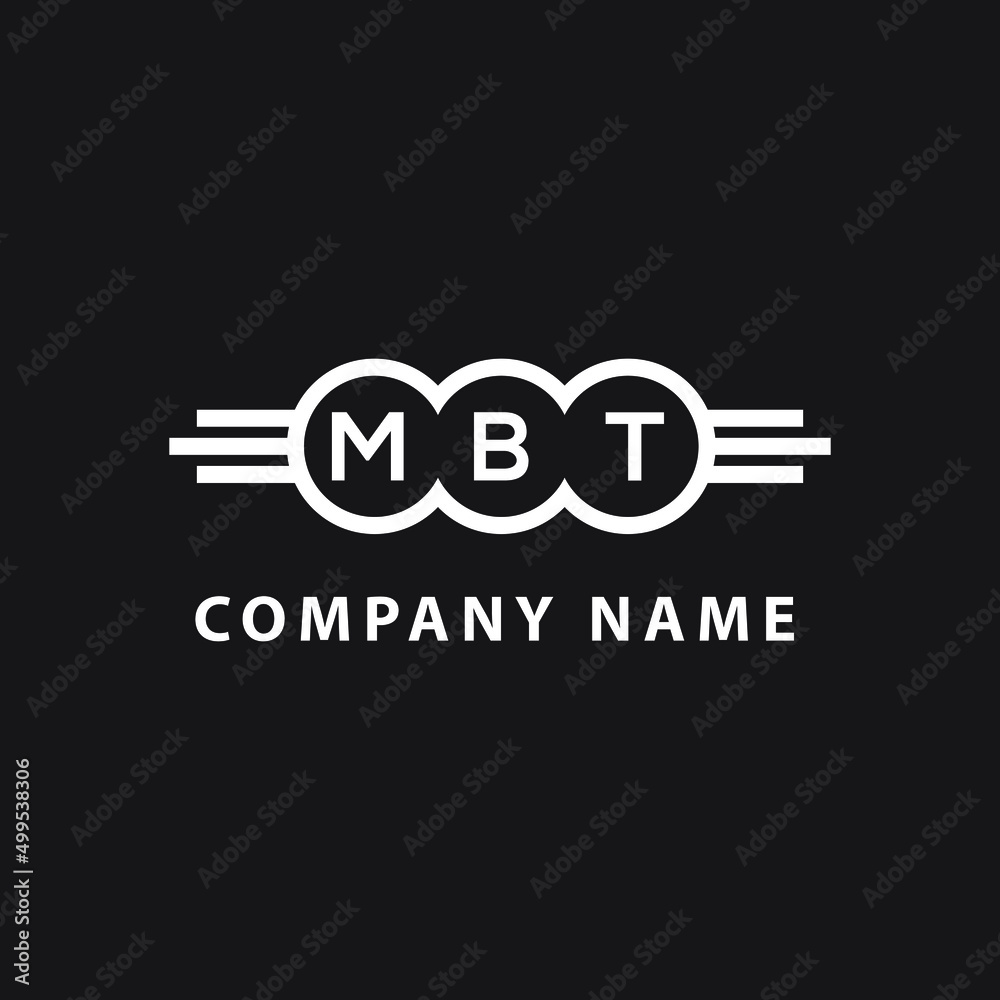 MBT  letter logo design on black background. MBT  creative initials letter logo concept. MBT  letter  design.
