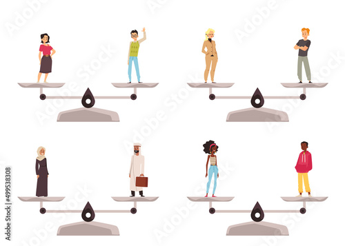 Equal rights, balance and gender equality for male and female persons.