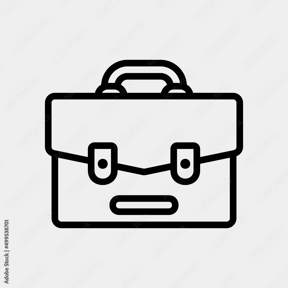 Bag icon in line style, use for website mobile app presentation Bag icon in line style, use for website mobile app presentation