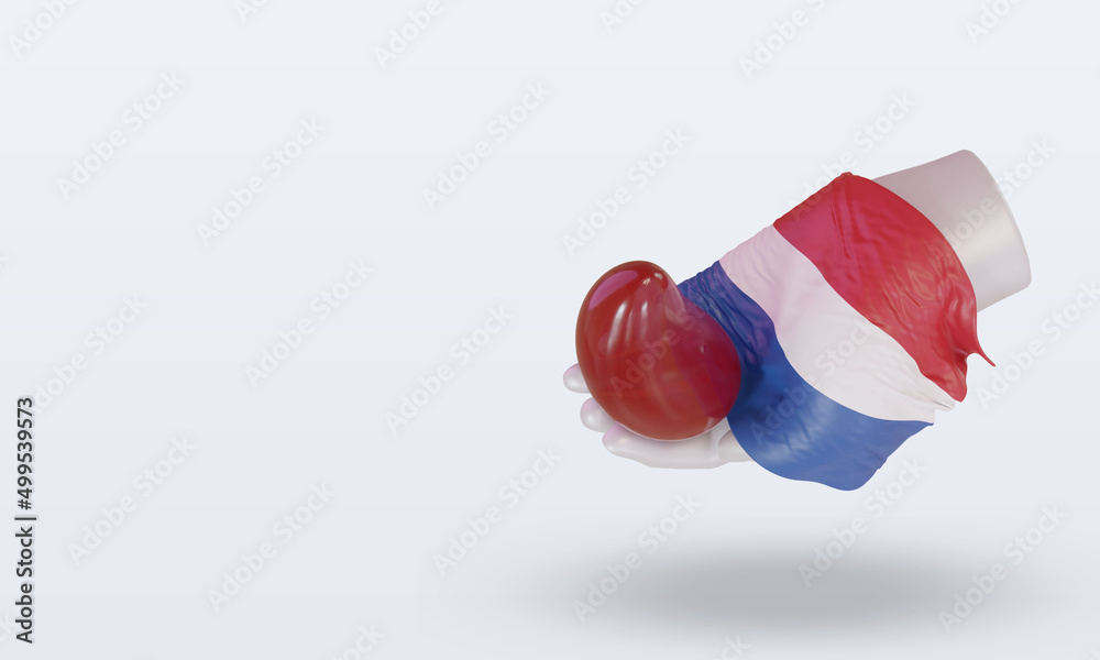 3d world blood donor day Netherlands flag rendering right view