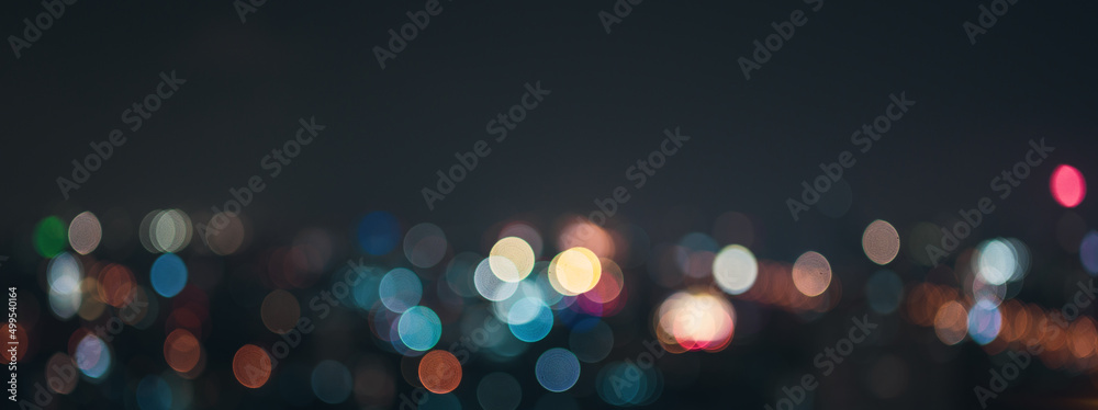 Blurred Photo cityscape with bokhe abstract background,Background concept