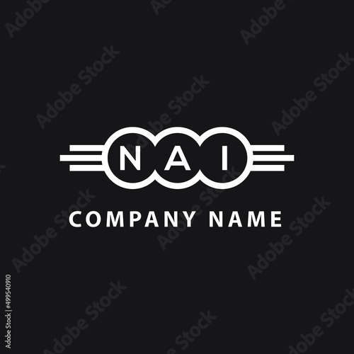 NAI  letter logo design on black background. NAI   creative initials letter logo concept. NAI  letter design.
