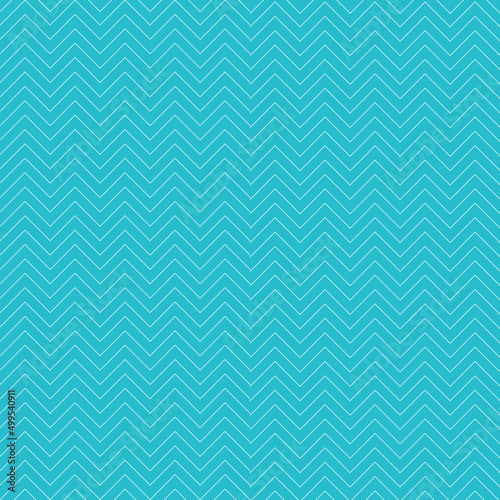 chevron pattern of thin white zigzag lines on blue background. © mayura