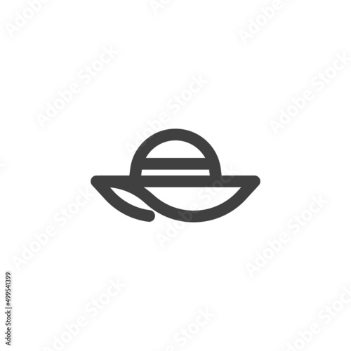Free Download Summer hat line icon - GFXLoad