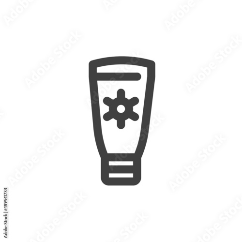 Sunscreen line icon