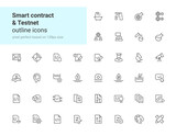 Smart contract & Testnet outline icons
