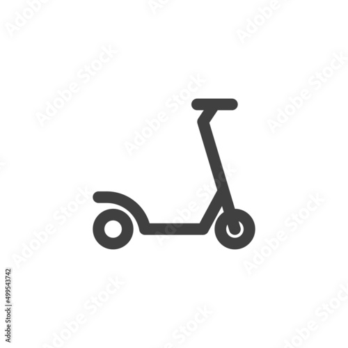 Electric scooter line icon