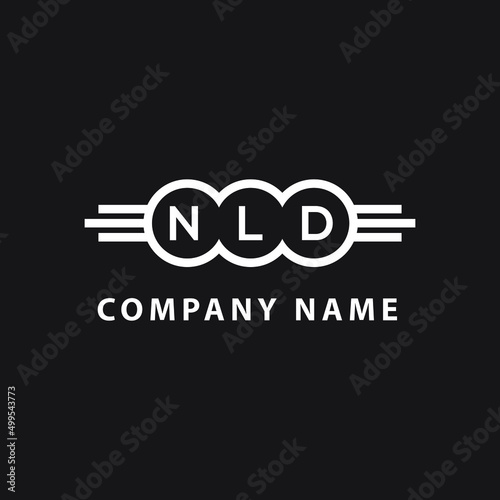 NLD letter logo design on black background. NLD  creative initials letter logo concept. NLD letter design.
 photo