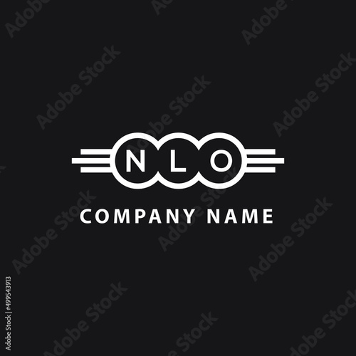 NLO letter logo design on black background. NLO  creative initials letter logo concept. NLO letter design.
 photo