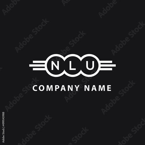 NLU letter logo design on black background. NLU  creative initials letter logo concept. NLU letter design.
 photo