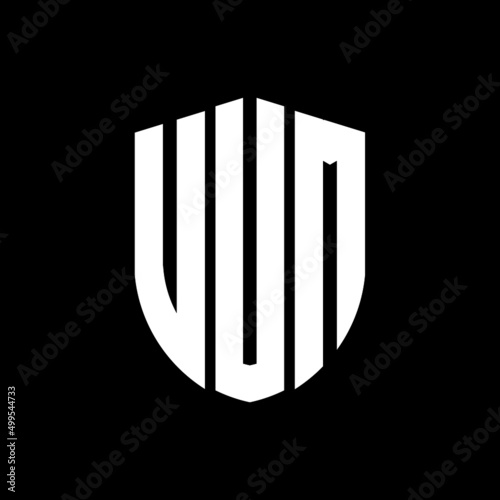 UUM letter logo design. UUM modern letter logo with black background. UUM creative  letter logo. simple and modern letter logo. vector logo modern alphabet font overlap style. Initial letters UUM  photo