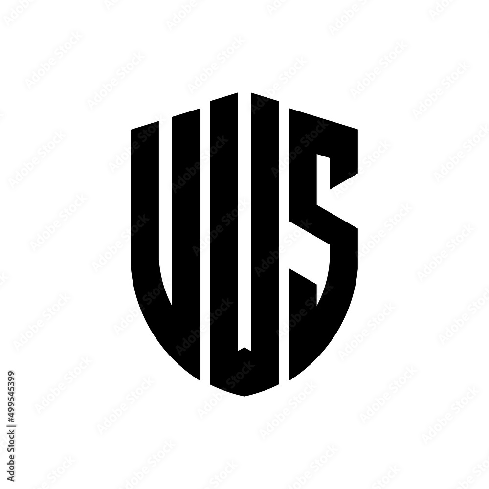 UWS letter logo design. UWS modern letter logo with black background
