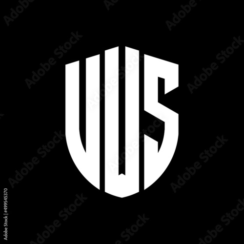 UWS letter logo design. UWS modern letter logo with black background. UWS creative  letter logo. simple and modern letter logo. vector logo modern alphabet font overlap style. Initial letters UWS  photo