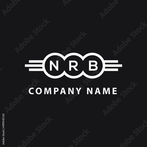 NRB letter logo design on black background. NRB  creative initials letter logo concept. NRB letter design.
 photo