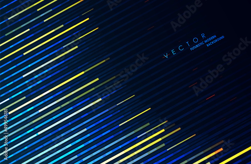 Abstract composed with glowing lines